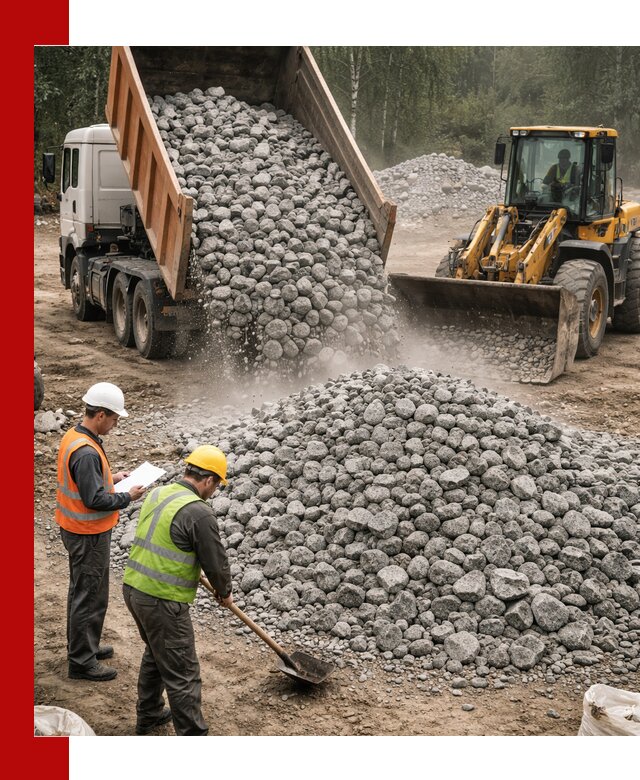 Гранитный щебень фракция 70-150 доставка в Белебее