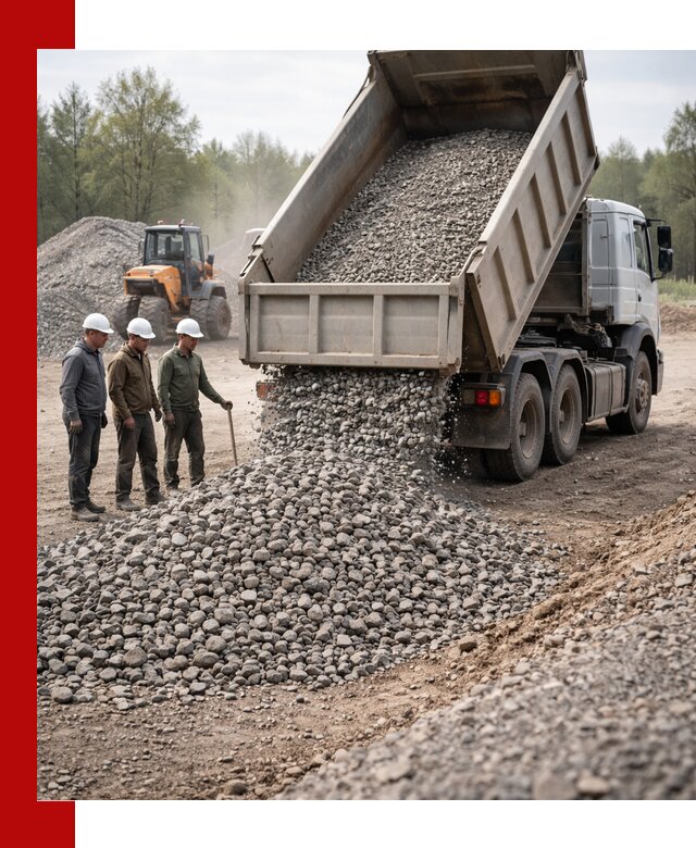 Доставка гравийного щебня фракции 70-120 в Белебее
