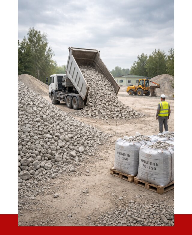 Известняковый щебень фракция 70-150 в Белебее от 1275 р. | ПРОНЕРУДБлб