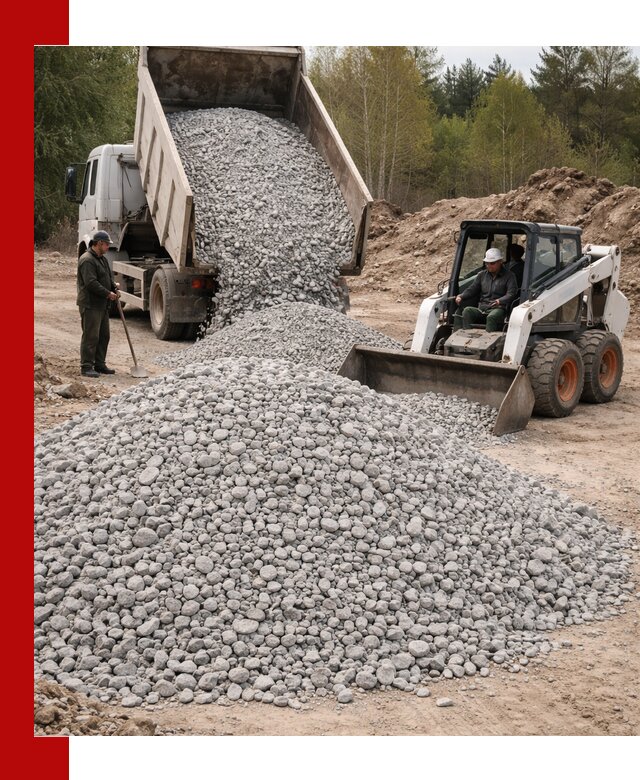 Доставка доломитового щебня в Белебее напрямую от карьера