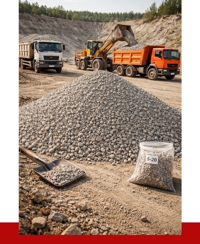 Доломитовый щебень фр. 5-20 в Белебее от 4284 р. | ПРОНЕРУДБлб