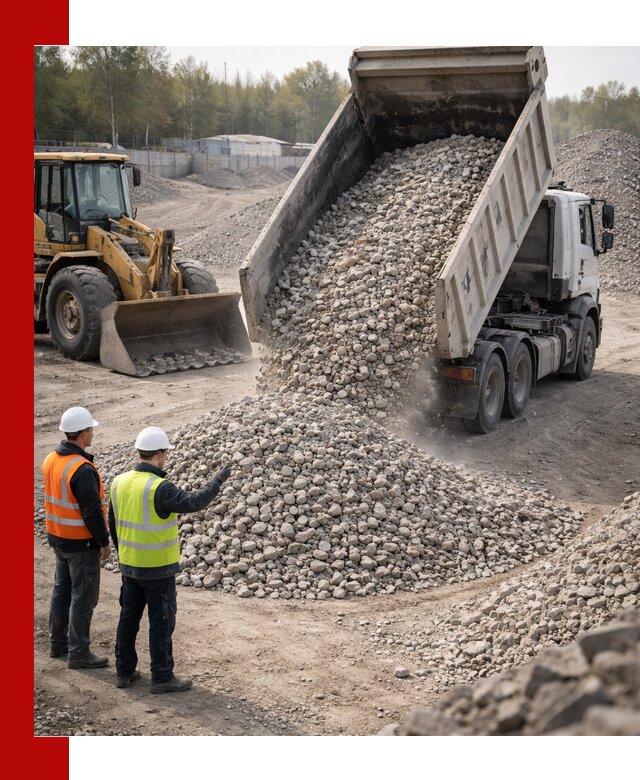 Вторичный щебень фракция 40–70 доставка в Белебее