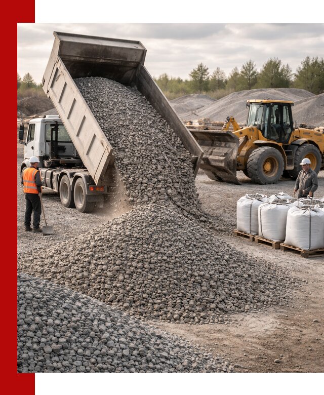 Бетонный щебень фракция 5–20 с доставкой в Белебее