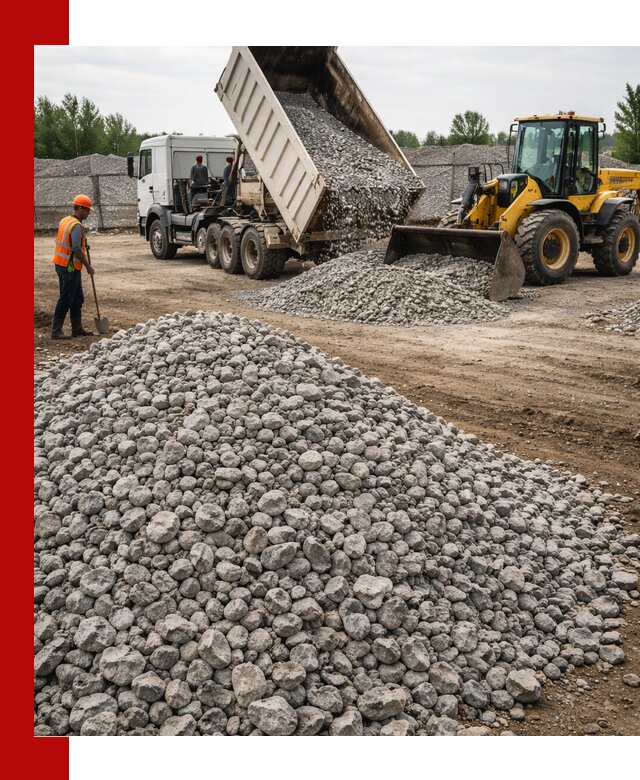 Доставка бетонного щебня фракции 40-70 в Белебее