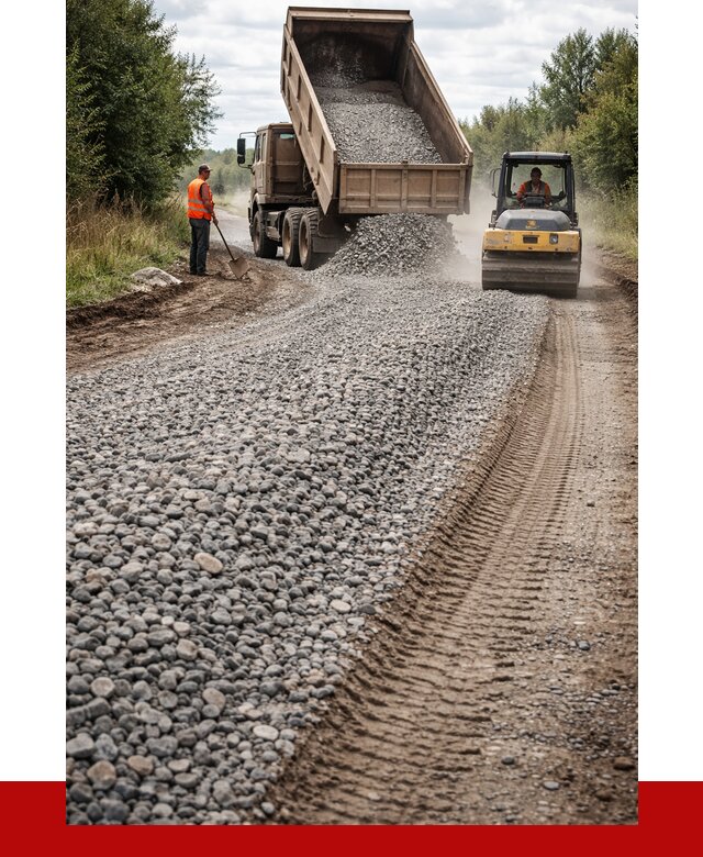 Щебень для отсыпки дороги в Белебее от 2754 р. ПРОНЕРУДБлб