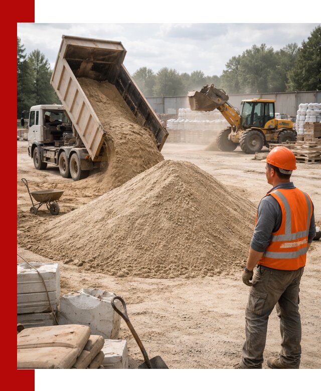 Доставка строительного песка с самосвалом в Белебее