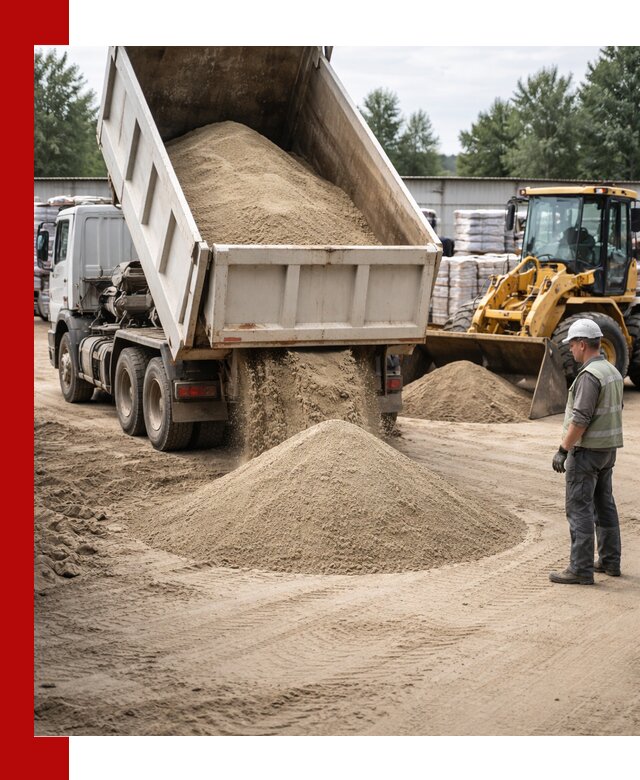 Поставка и доставка песка для бетона в Белебее