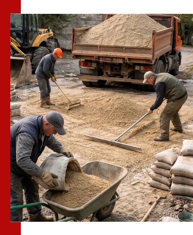 Поставка песка для стяжки в Белебее с быстрой доставкой