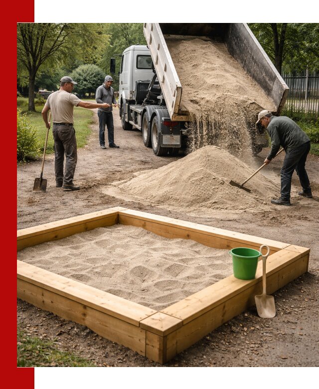 Песок для песочницы с доставкой в Белебее недорого и чистый