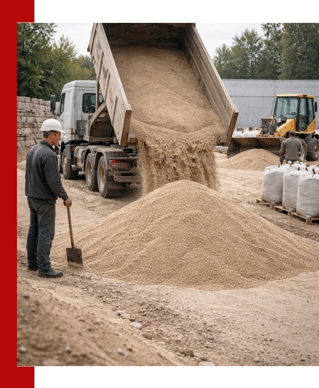 Кварцевый песок фракция 0–3 мм с доставкой в Белебее