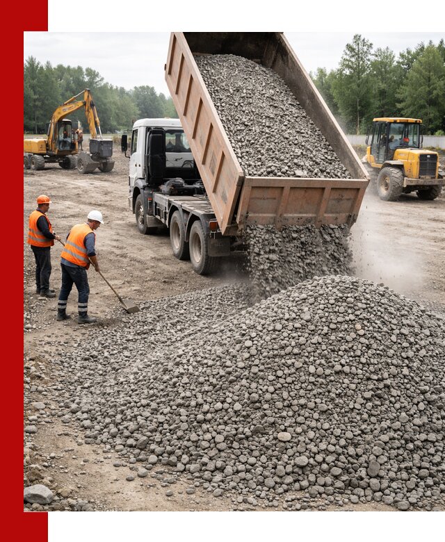 Доставка гравия фракции 40-70 в Белебее оптом и в розницу