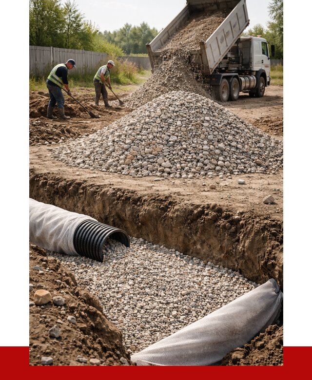 Гравий для дренажа в Белебее от 2244 р., доставка ПРОНЕРУДБлб