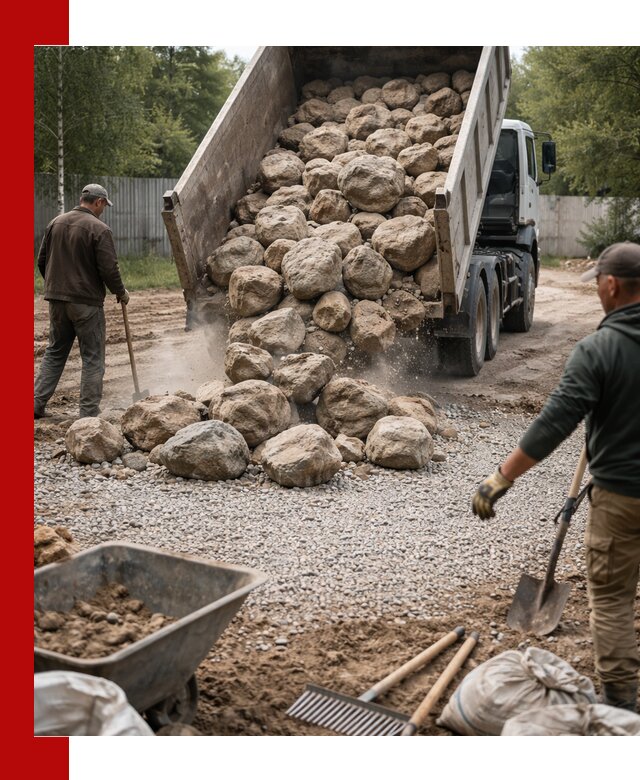 Доставка и укладка булыжника в Белебее