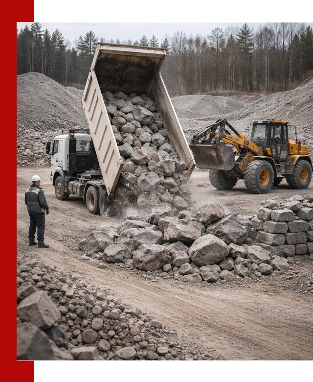 Доставка и продажа бутового гранитного камня в Белебее