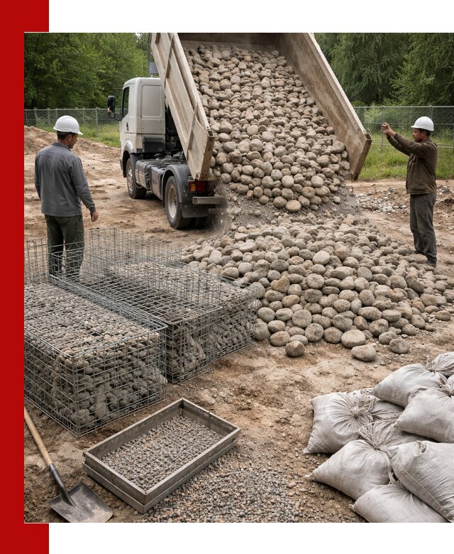 Камень для габионов фракция 70–151 в Белебее