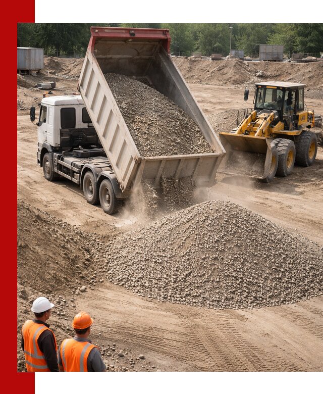 Щебень с песком (ЩГПС С2) с доставкой в Белебее