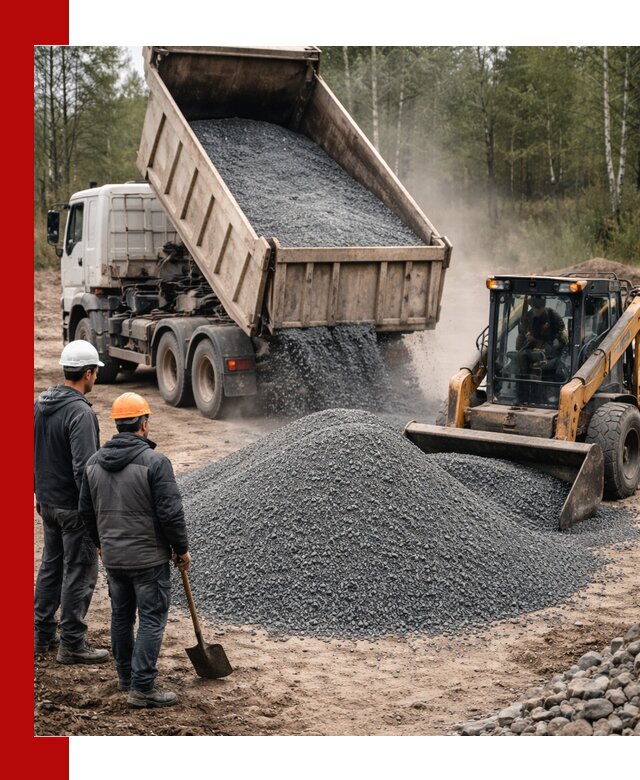 Гранитный отсев 0-5 с доставкой и разгрузкой в Белебее