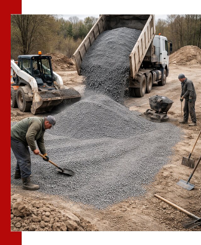 Отсев для подсыпки в Белебее — доставка и подсыпка на участок