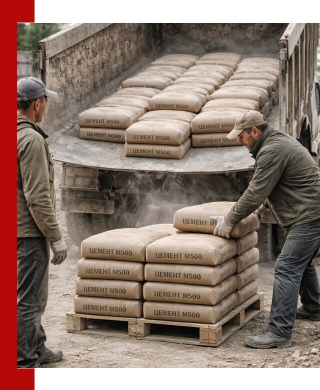 Цемент М500 с доставкой самосвалом в Белебее