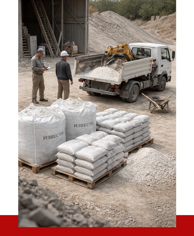 Известь строительная в Белебее с доставкой от 4284 р. | ПРОНЕРУДБлб