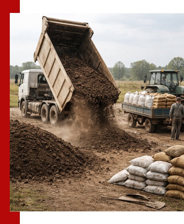 Доставка грунта и удобрений оптом в Белебее для сельхоз и строительства