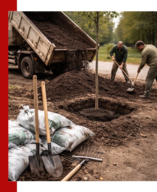 Грунт для посадки деревьев в Белебее — доставка и подготовка почвы