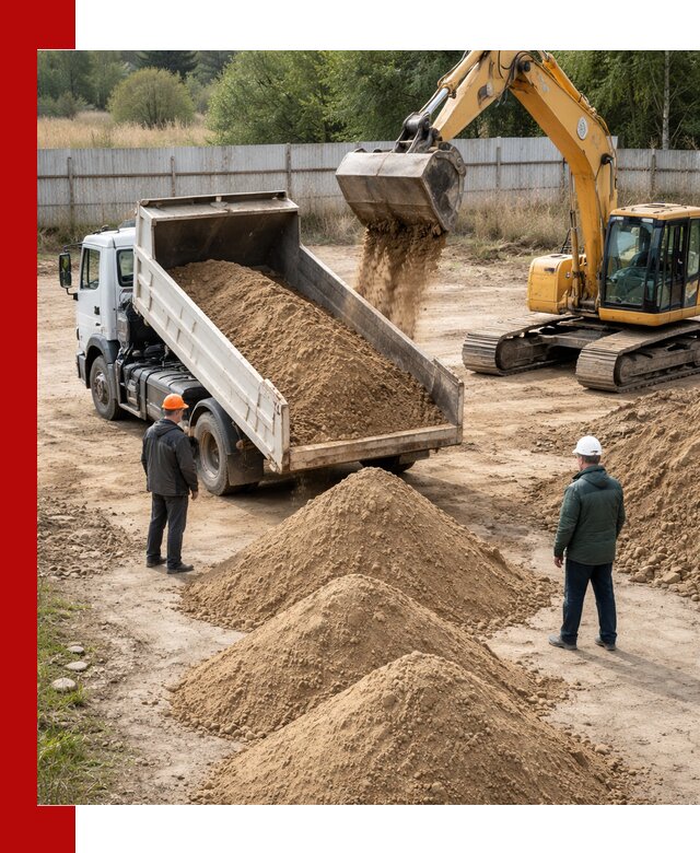 Доставка супеси вагонными и автопартиями в Белебее