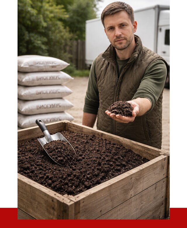 Купить биогумус в Белебее с доставкой от 8671 р. за куб | ПРОНЕРУДБлб