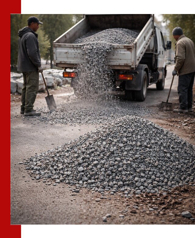 Гранитная крошка для посыпки дорог и тротуаров в Белебее