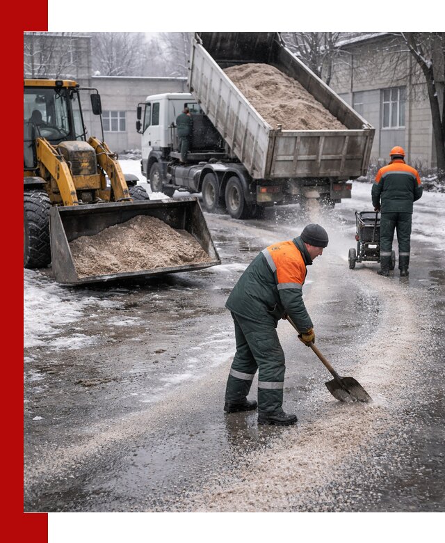 Реагент против гололеда с доставкой и нанесением в Белебее