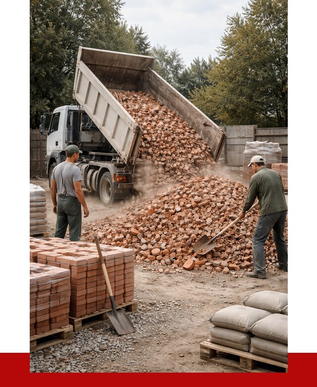 Бой кирпича в Белебее с доставкой от 4284 руб/куб | ПРОНЕРУДБлб