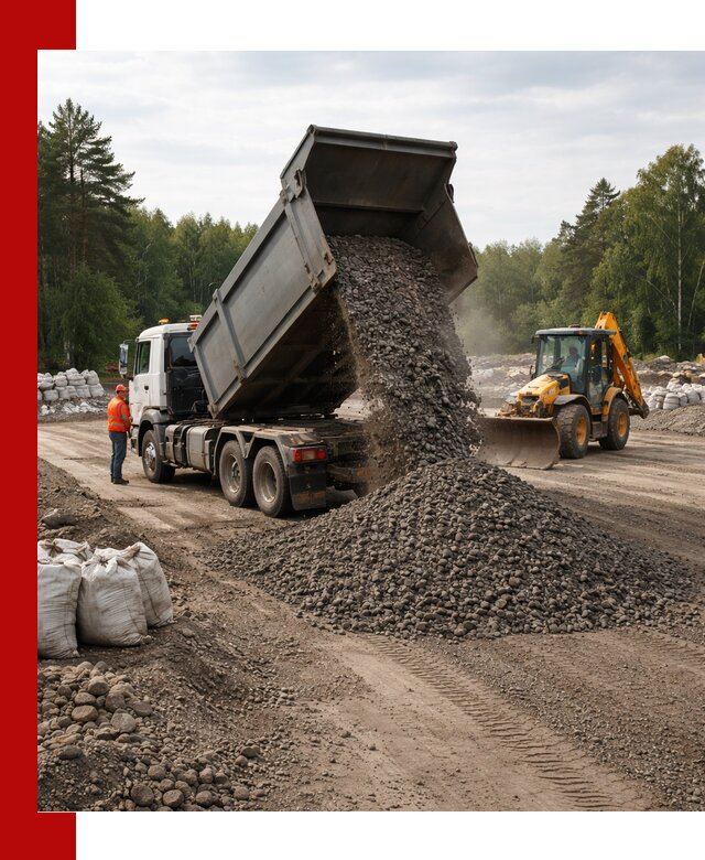 Доставка дробленого асфальта в Белебее для дорожных работ