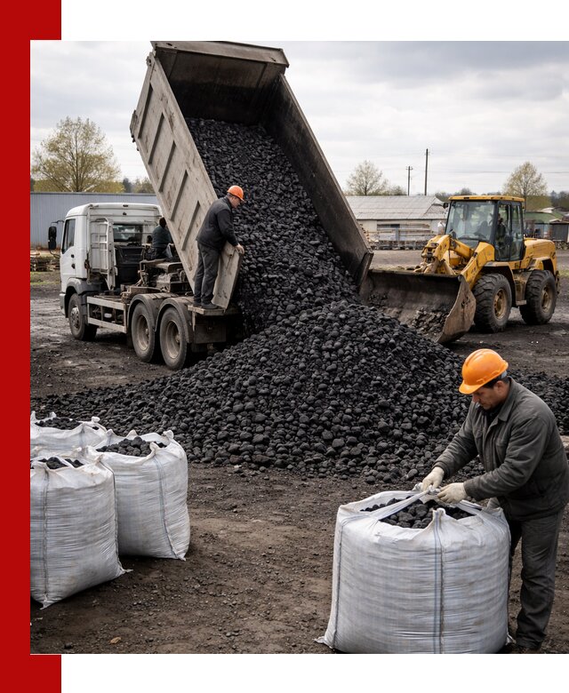 Доставка каменного угля в Белебее оптом и в розницу