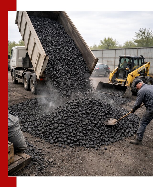 Доставка угля орех в Белебее оптом и в розницу
