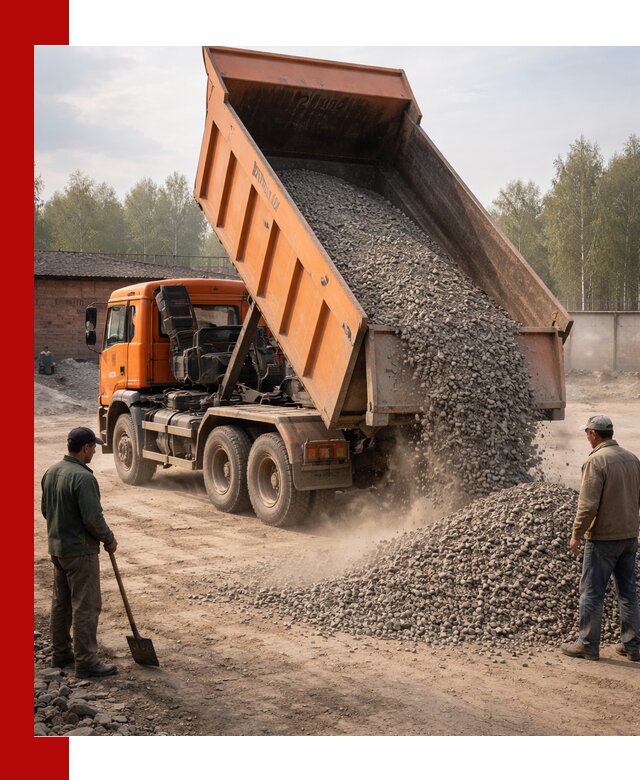 Доставка самосвалом 20 м3 в Белебее быстро и надежно