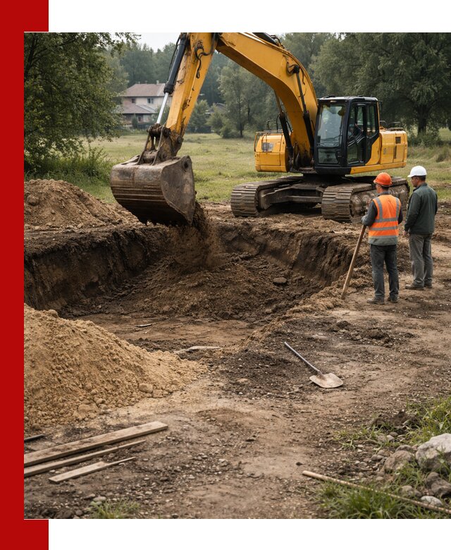 Рытье котлована под фундамент в Белебее (быстро и недорого)